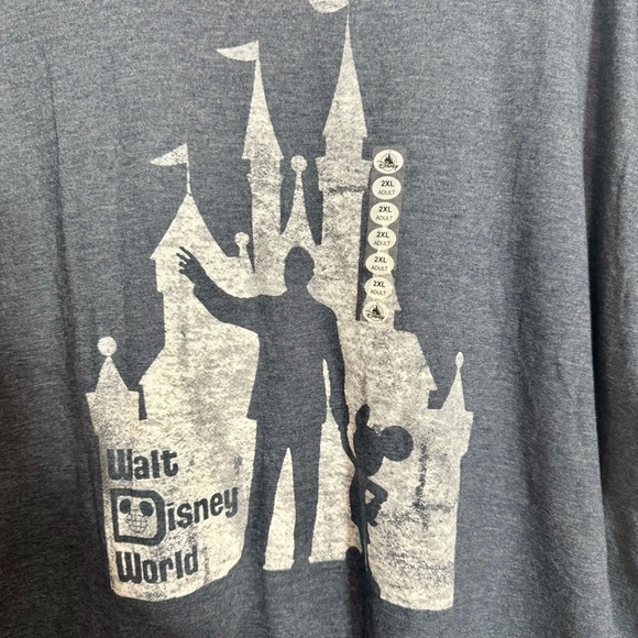 NWT. Disney Mickey Mouse and Walt Partners Silhouette Castle tee Shirt Size 2XL. - Picture 3 of 12